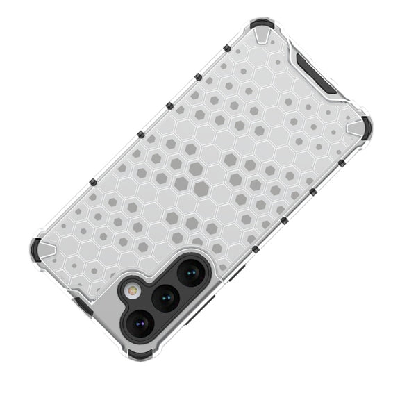 For Samsung Galaxy S24+ 5G Shockproof Honeycomb Phone Case(Blue)