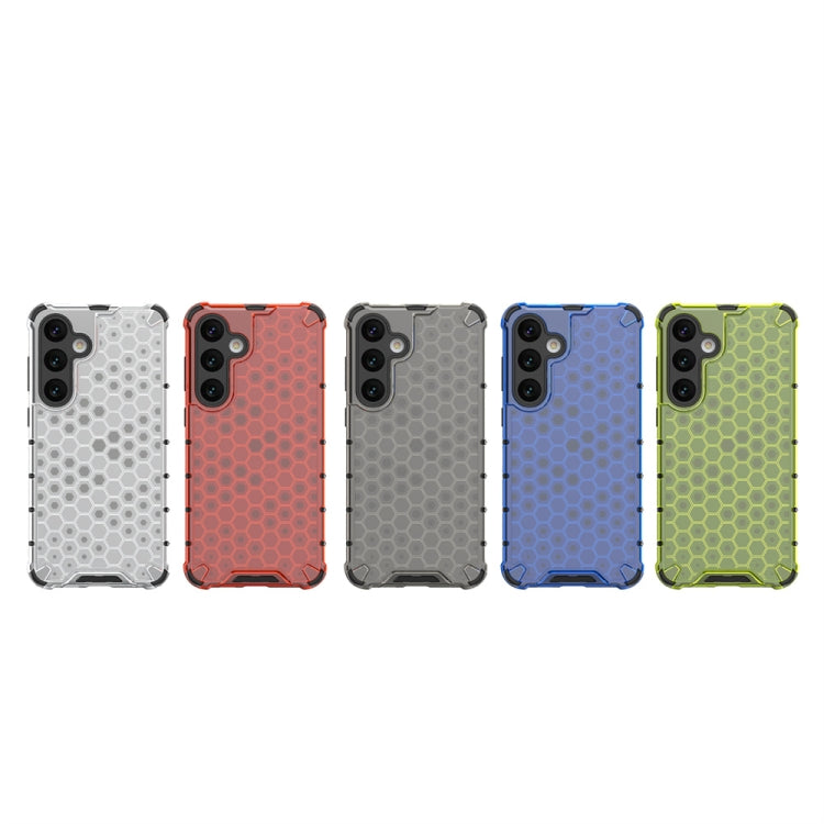 For Samsung Galaxy S24+ 5G Shockproof Honeycomb Phone Case(Blue)