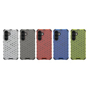 For Samsung Galaxy S24 5G Shockproof Honeycomb Phone Case(White)