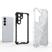 For Samsung Galaxy S24 5G Shockproof Honeycomb Phone Case(Red)