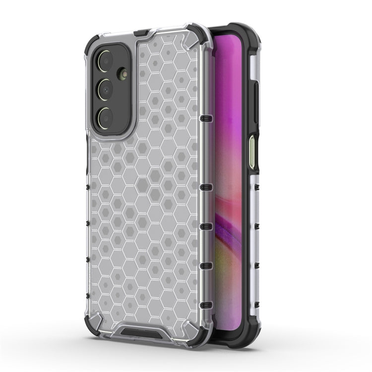 For Samsung Galaxy A25 5G Shockproof Honeycomb Phone Case(White)