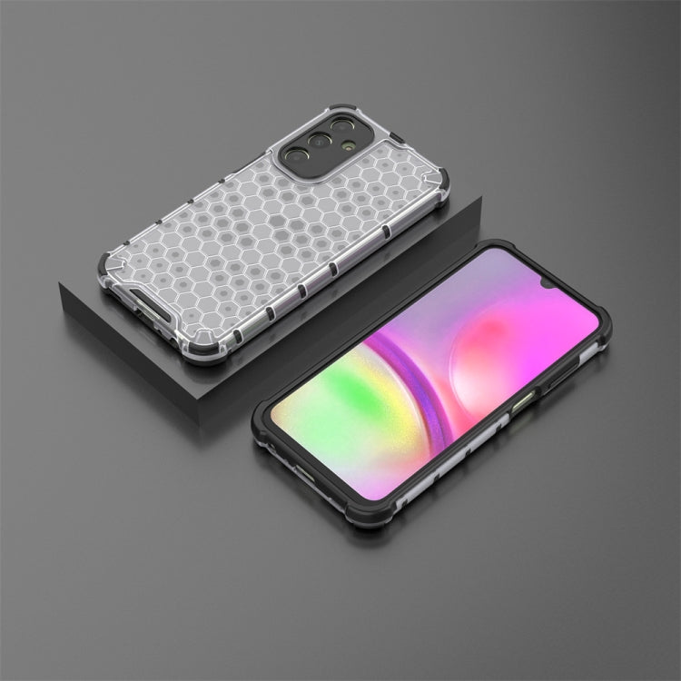 For Samsung Galaxy A25 5G Shockproof Honeycomb Phone Case(White)