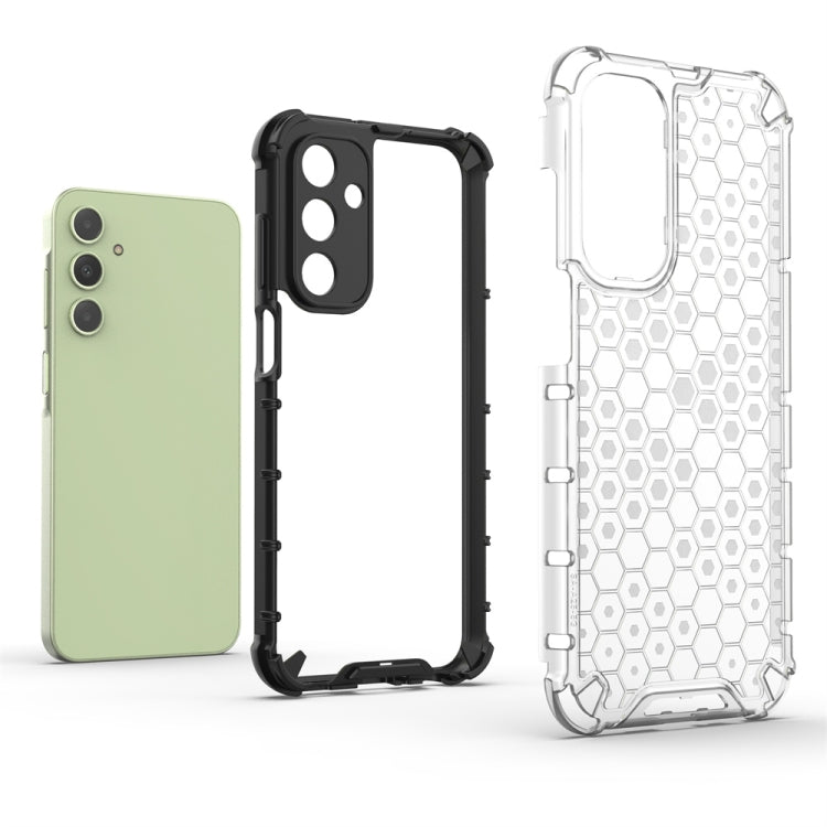 For Samsung Galaxy A25 5G Shockproof Honeycomb Phone Case(White)