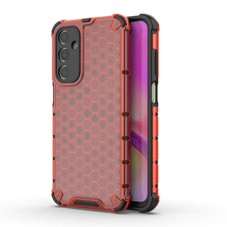 For Samsung Galaxy A25 5G Shockproof Honeycomb Phone Case(Red)