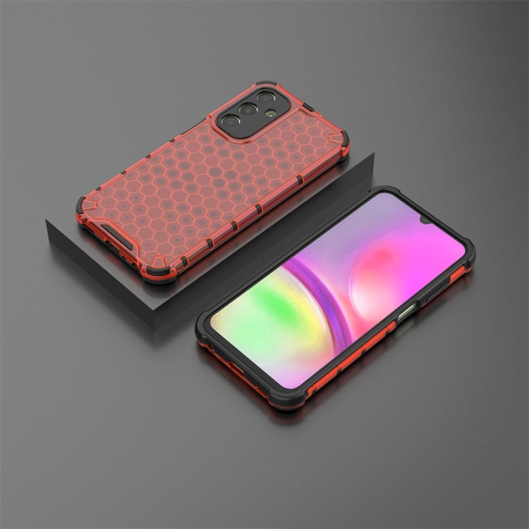 For Samsung Galaxy A25 5G Shockproof Honeycomb Phone Case(Red)