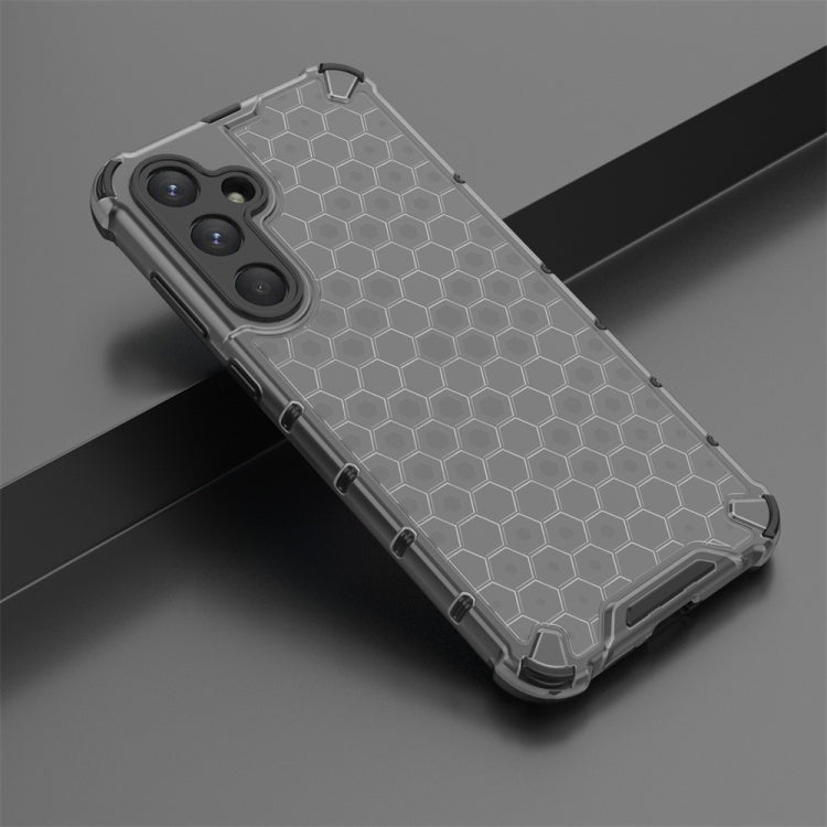 For Samsung Galaxy A55 Shockproof Honeycomb Phone Case(Black)