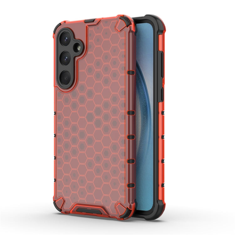 For Samsung Galaxy A55 Shockproof Honeycomb Phone Case(Red)