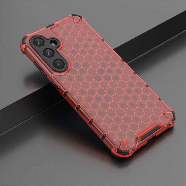 For Samsung Galaxy A55 Shockproof Honeycomb Phone Case(Red)