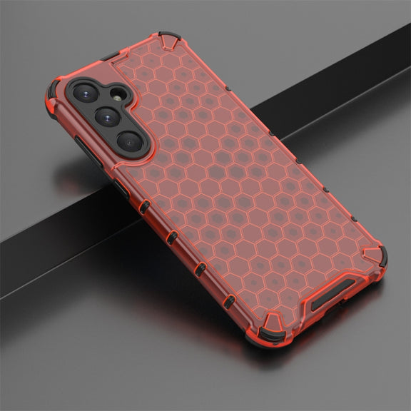 For Samsung Galaxy A55 Shockproof Honeycomb Phone Case(Red)