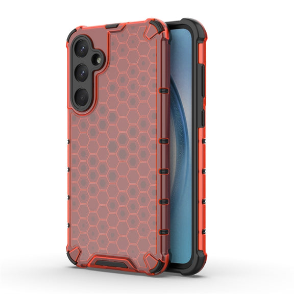 For Samsung Galaxy A55 Shockproof Honeycomb Phone Case(Red)