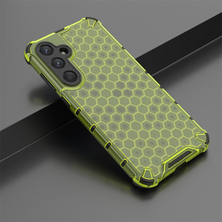 For Samsung Galaxy A55 Shockproof Honeycomb Phone Case(Green)