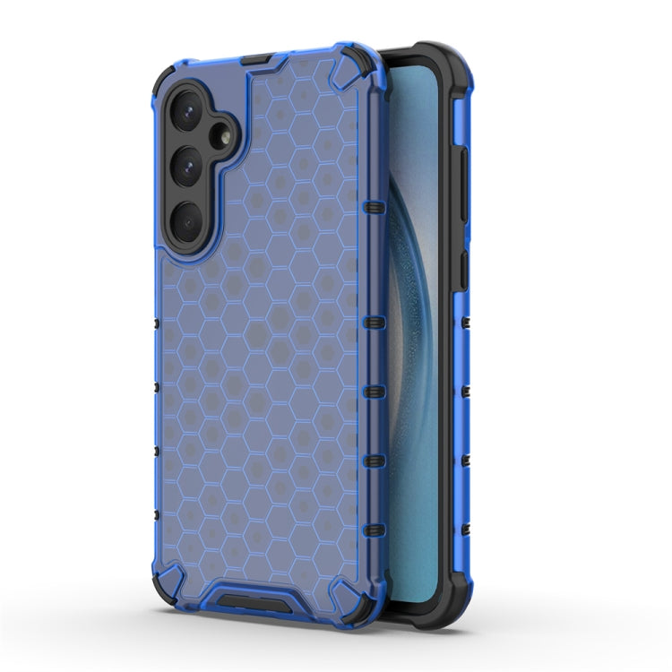 For Samsung Galaxy A55 Shockproof Honeycomb Phone Case(Blue)
