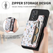 For Redmi Note 13 Pro+ 5G Retro Painted Zipper Wallet Back Phone Case(Black)