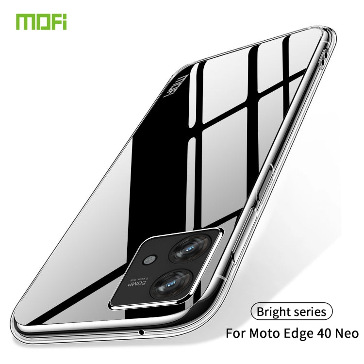 For Motorola Edge 40 Neo MOFI Ming Series Ultra-thin TPU Phone Case(Transparent)