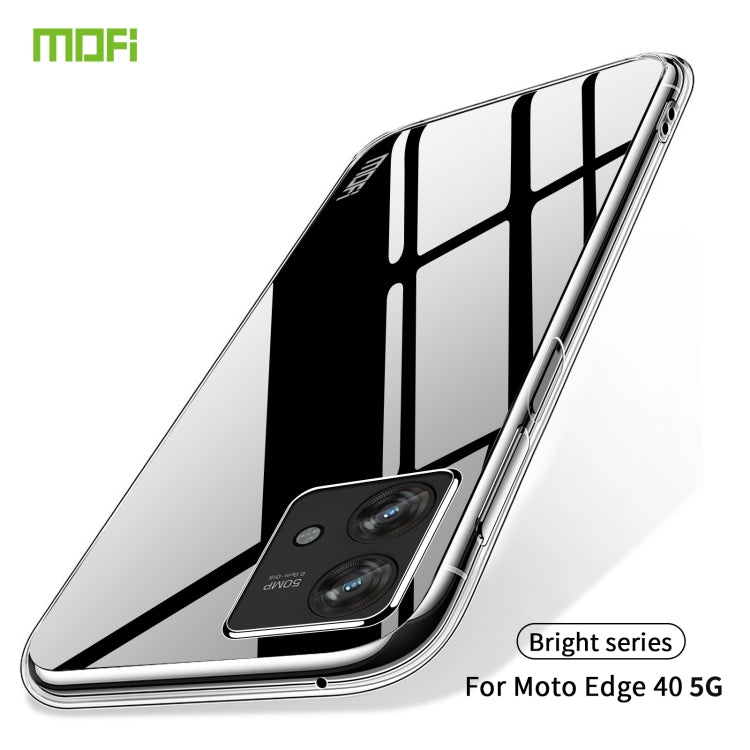 For Motorola Edge 40 5G MOFI Ming Series Ultra-thin TPU Phone Case(Transparent)