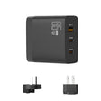 GAN 65W PD45W Dual Type-C+QC3.0 USB Multi Compatible Laptop Adapter AU + US Plug Black - Power Supply by PMC TechLife | Online Shopping South Africa | PMC TechLife | Buy Now Pay Later Mobicred
