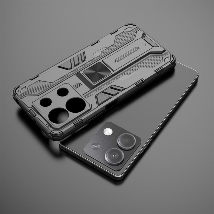 For Redmi Note 13 5G Supersonic Armor PC Hybrid TPU Phone Case(Silver)