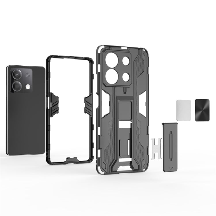 For Redmi Note 13 5G Supersonic Armor PC Hybrid TPU Phone Case(Silver)