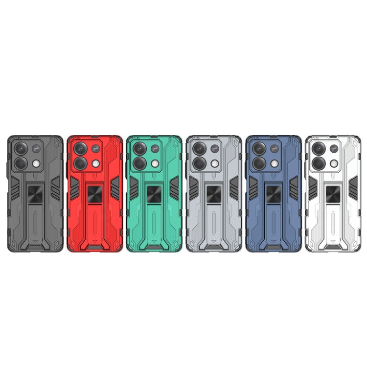 For Redmi Note 13 5G Supersonic Armor PC Hybrid TPU Phone Case(Silver)