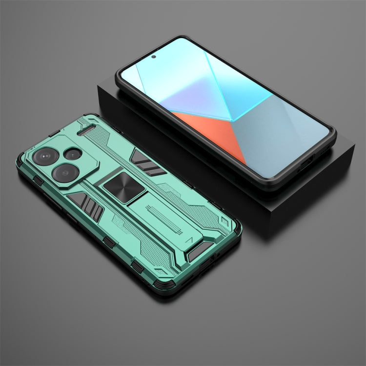 For Redmi Note 13 Pro+ Supersonic Armor PC Hybrid TPU Phone Case(Green)