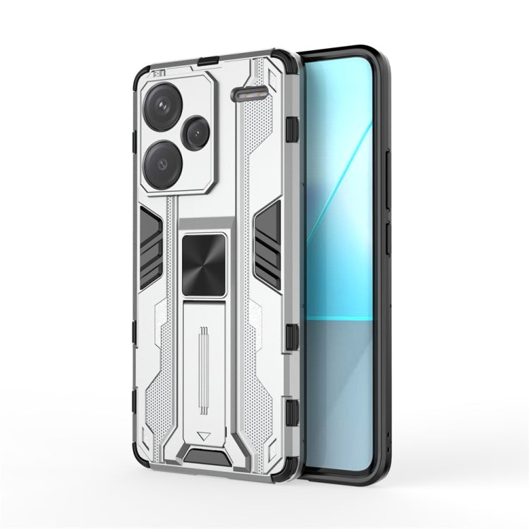 For Redmi Note 13 Pro+ Supersonic Armor PC Hybrid TPU Phone Case(Silver)