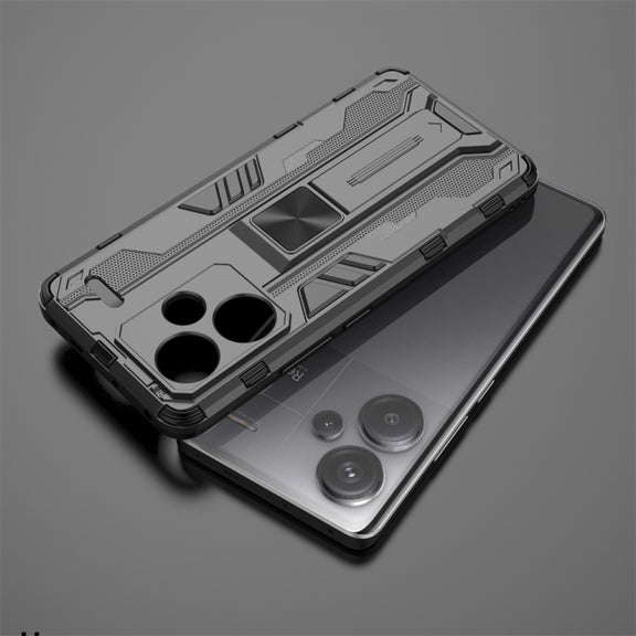 For Redmi Note 13 Pro+ Supersonic Armor PC Hybrid TPU Phone Case(Grey)