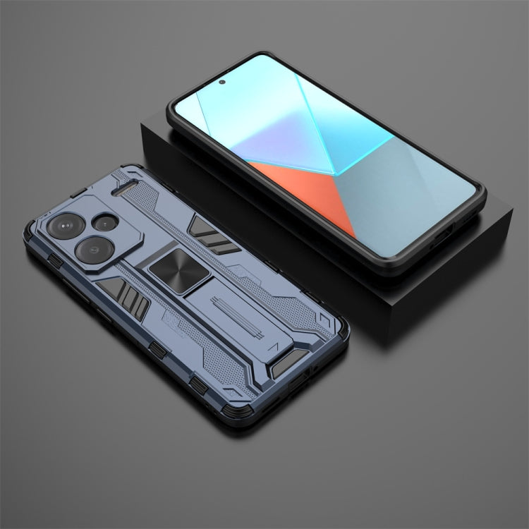 For Redmi Note 13 Pro 5G Supersonic Armor PC Hybrid TPU Phone Case(Blue)