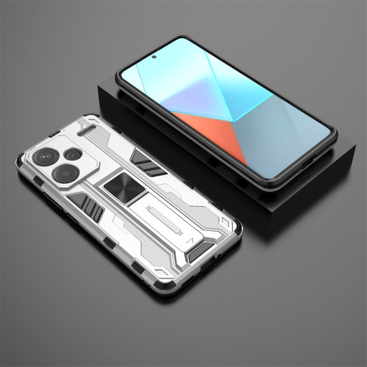 For Redmi Note 13 Pro 5G Supersonic Armor PC Hybrid TPU Phone Case(Silver)