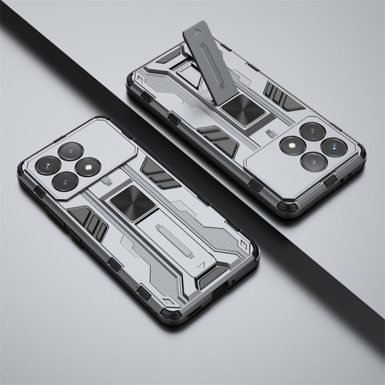 For Redmi K70 Pro Supersonic Armor PC Hybrid TPU Phone Case(Grey)