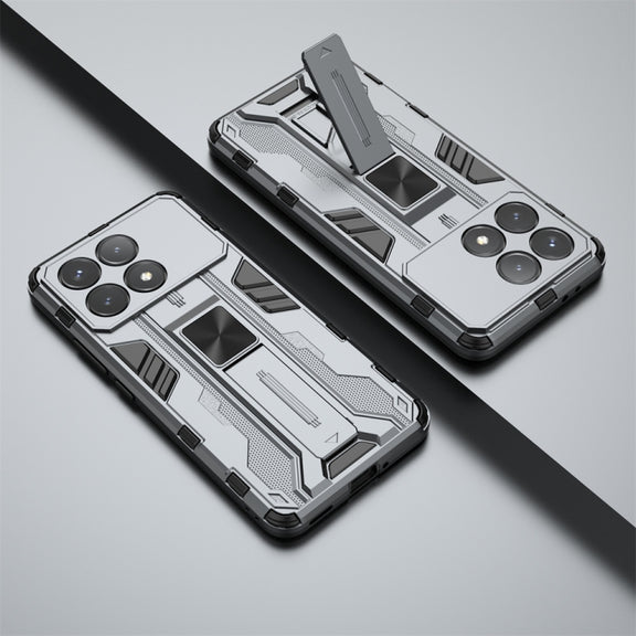 For Redmi K70 Pro Supersonic Armor PC Hybrid TPU Phone Case(Grey)