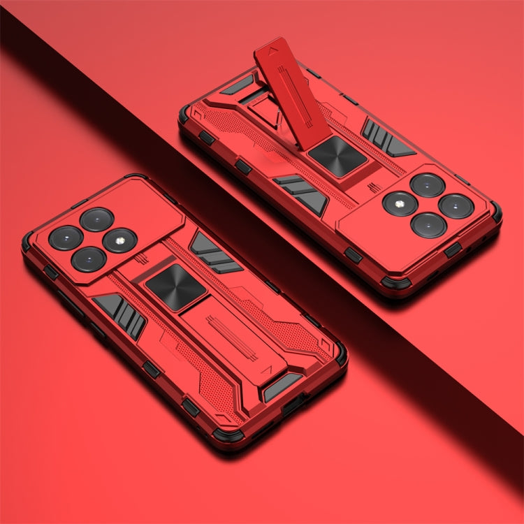 For Redmi K70E Supersonic Armor PC Hybrid TPU Phone Case(Red)
