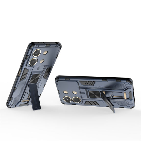 For Redmi Note 13R Pro Supersonic Armor PC Hybrid TPU Phone Case(Blue)