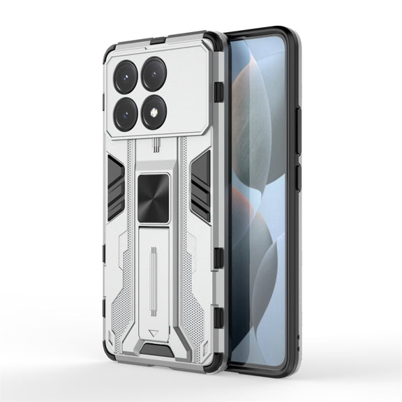 For Xiaomi Poco X6 Pro Supersonic Armor PC Hybrid TPU Phone Case(Silver)
