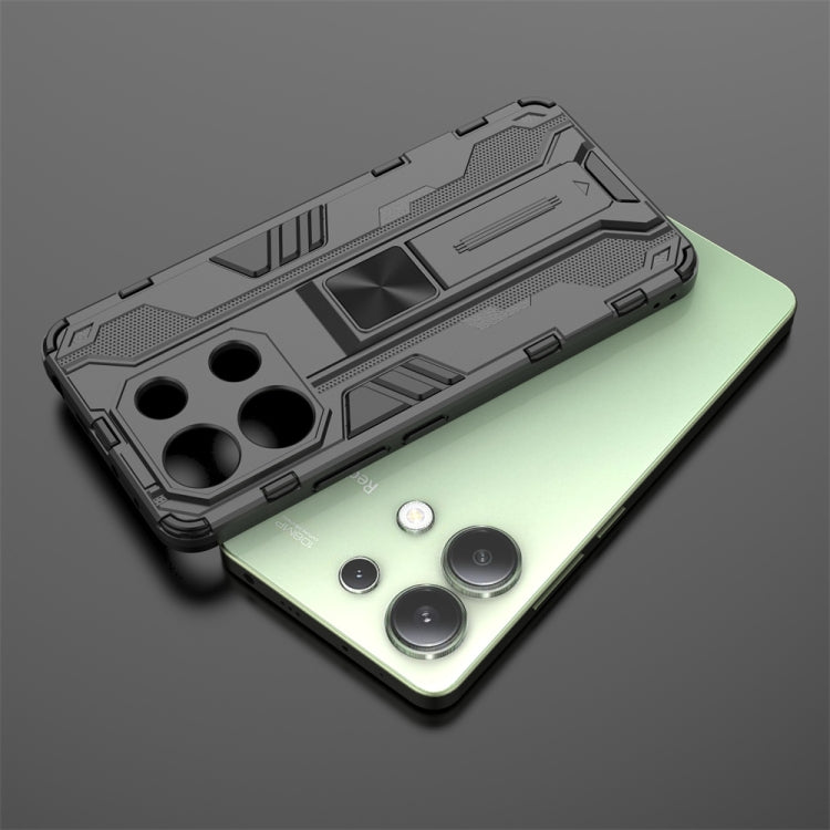 For Redmi Note 13 4G Supersonic Armor PC Hybrid TPU Phone Case(Black)