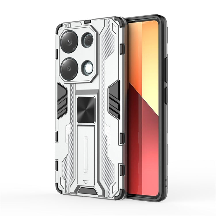 For  Redmi Note 13 Pro 4G Supersonic Armor PC Hybrid TPU Phone Case(Silver)