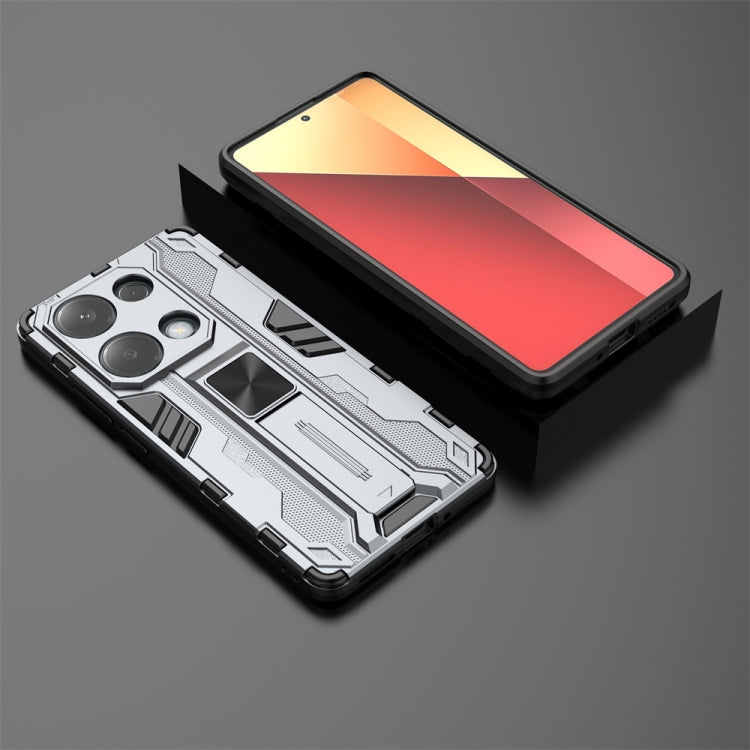 For  Redmi Note 13 Pro 4G Supersonic Armor PC Hybrid TPU Phone Case(Grey)
