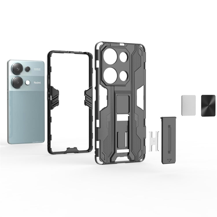 For  Redmi Note 13 Pro 4G Supersonic Armor PC Hybrid TPU Phone Case(Grey)