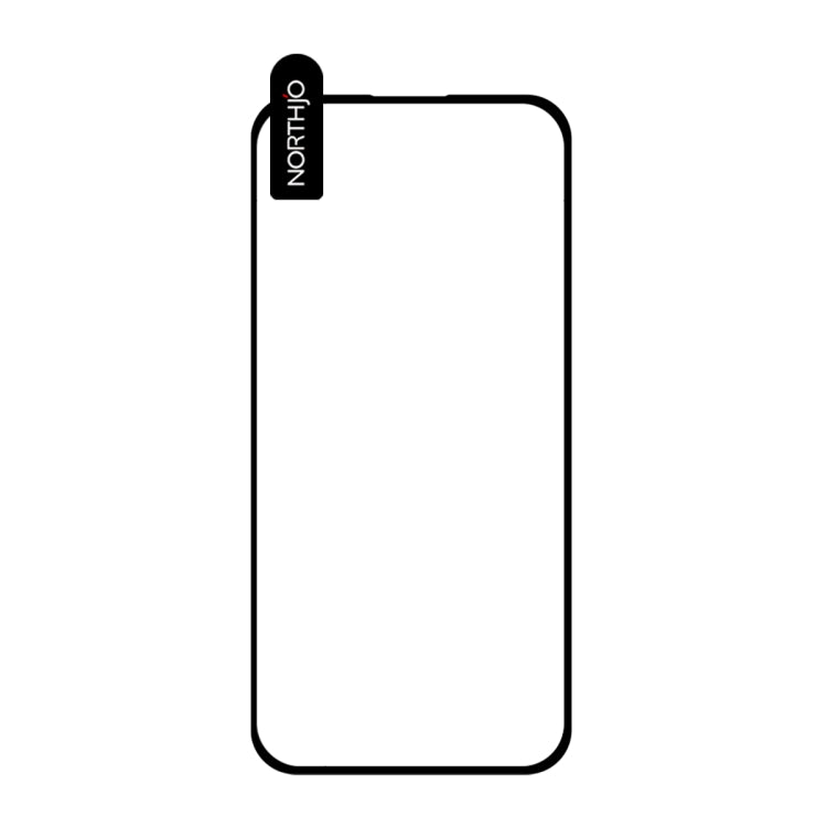 For iPhone 16 Pro Max NORTHJO A++ Screen Protector Full Glue Silk Printing Tempered Glass Film(Black)