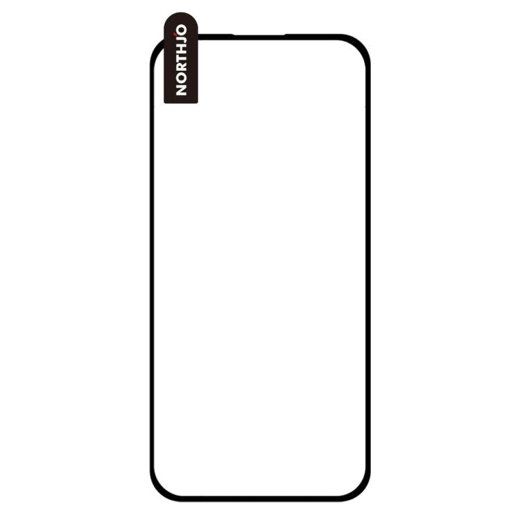 For iPhone 17 Air NORTHJO A++ Screen Protector Full Glue Silk Printing Tempered Glass Film(Black)