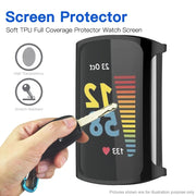 For Fitbit Charge 6 / 5 TPU Shell + Film Integrated Watch Protective Case(Blue)