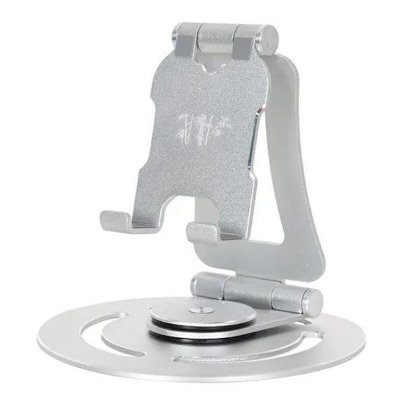 G60 Portable Folding 360-Degree Rotating Desktop Phone Tablet Holder(Silver)