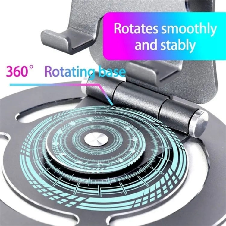 G60 Portable Folding 360-Degree Rotating Desktop Phone Tablet Holder(Grey)