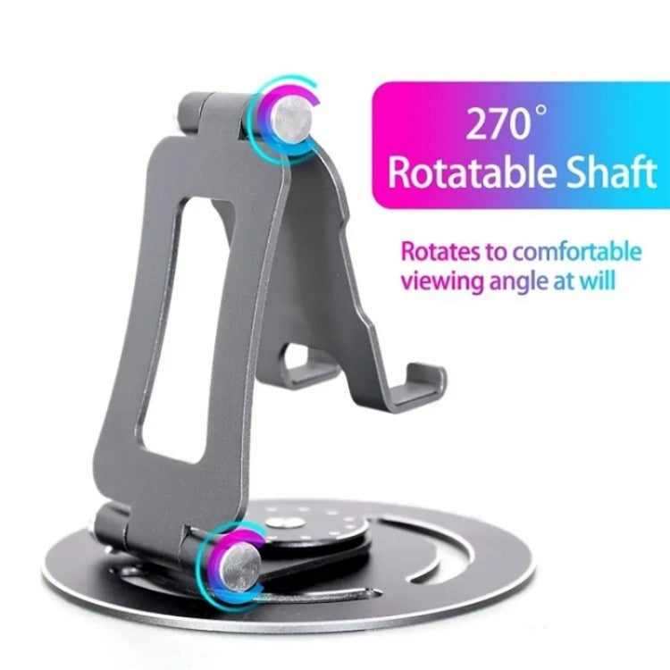 G60 Portable Folding 360-Degree Rotating Desktop Phone Tablet Holder(Grey)
