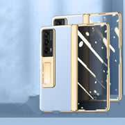For Honor Magic Vs2 Electroplated Case-film Integral Hinge Shockproof Phone Case(Black)