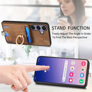 For Samsung Galaxy S25+ 5G Retro Splitable Magnetic Card Bag Leather Phone Case(Brown)