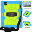 For iPad Air 11 2024 Silicone Hybrid PC Shockproof Tablet Case with Shoulder Strap(Bluish-Green) - iPad Air 11 2024 Cases by PMC TechLife | Online Shopping South Africa | PMC TechLife | Buy Now Pay Later Mobicred