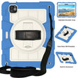 For iPad Pro 11 2024 Silicone Hybrid PC Shockproof Tablet Case with Shoulder Strap(Azure Blue) - iPad Pro 11 2024 Cases by PMC TechLife | Online Shopping South Africa | PMC TechLife | Buy Now Pay Later Mobicred