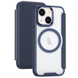 For iPhone 14 MagSafe RFID Blocking Adsorption Flip Leather Phone Case(Purple) - iPhone 14 Cases by PMC TechLife | Online Shopping South Africa | PMC TechLife