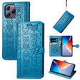 For Blackview A96 Cat and Dog Embossed Leather Phone Case(Blue) - More Brand by PMC TechLife | Online Shopping South Africa | PMC TechLife