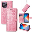 For Blackview A96 Cat and Dog Embossed Leather Phone Case(Pink) - More Brand by PMC TechLife | Online Shopping South Africa | PMC TechLife